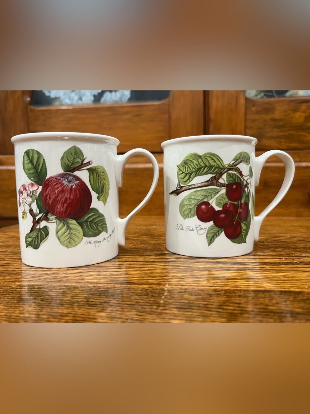 Vintage Portmeirion Pomona Mugs | Susan Williams-Ellis Made in Britain Floral